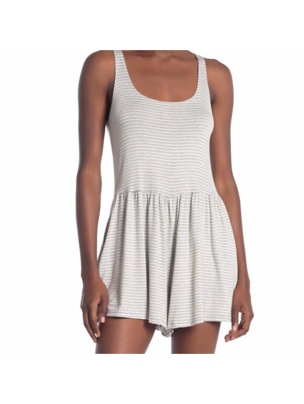 2619 splendid super soft romper GREY STRIPE size M nwot
